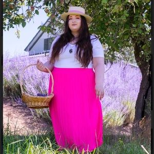 Hot pink maxi skirt from One Loved Babe